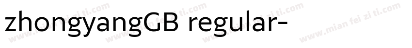 zhongyangGB regular字体转换
